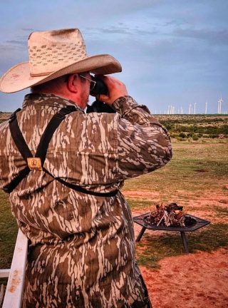 Glassing Texas wind farms from the BarBell Ranch in Sweetwater, TX.