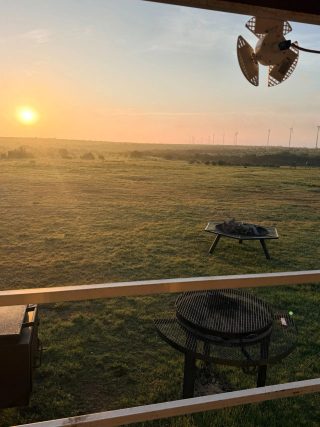 Sunrise over the West Texas landscape at BarBell Ranch in Sweetwater, Texas.